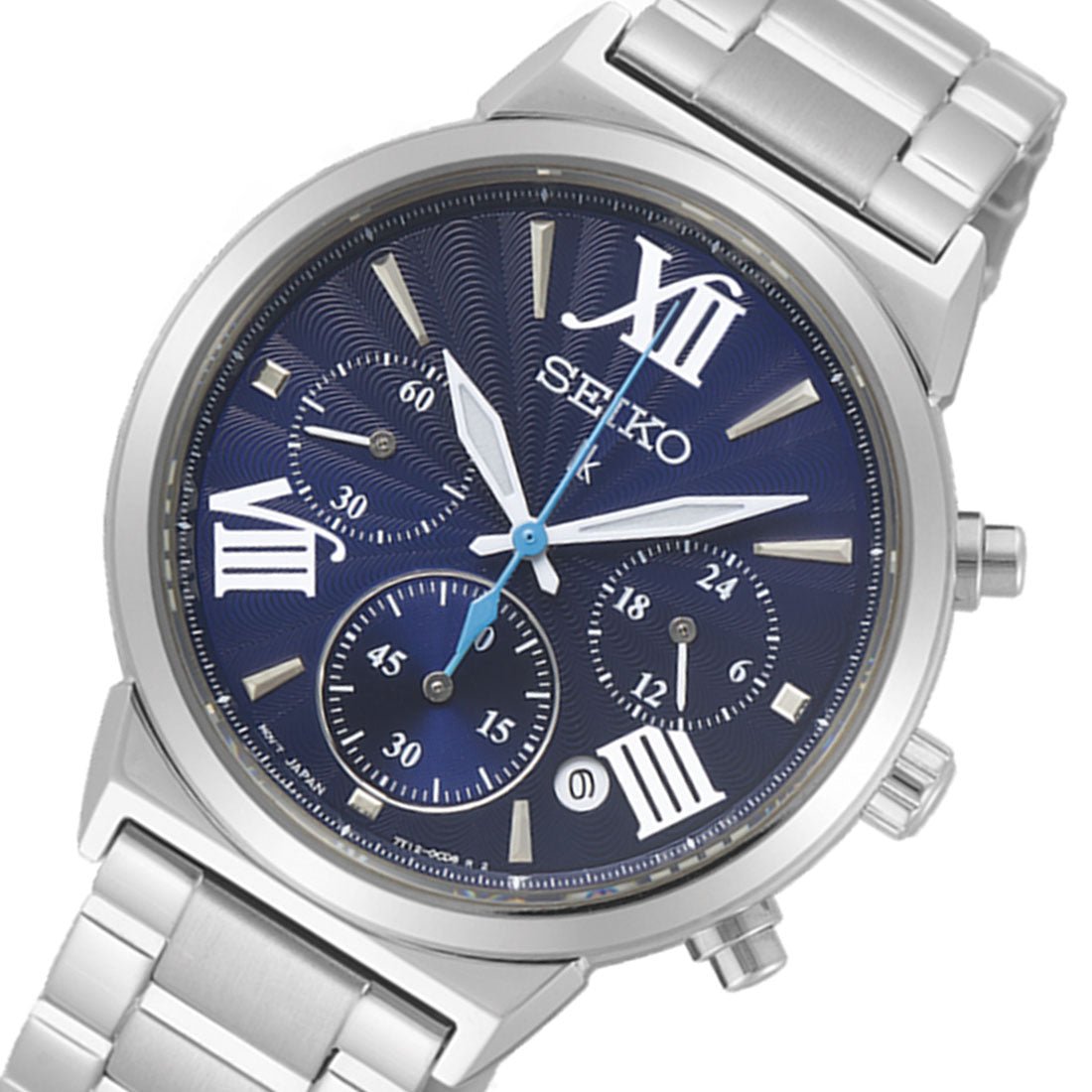 Seiko Womens Lukia Quartz SRWZ75P1 SRWZ75 SRWZ75P Blue Dial Fashion Watch -Seiko