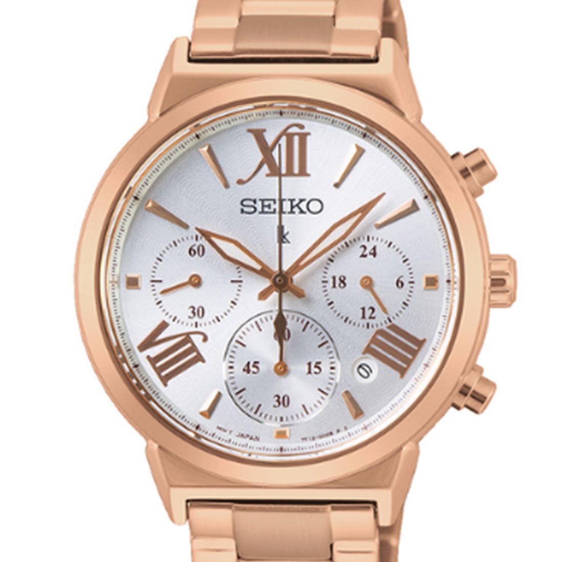 Seiko Womens Lukia Rose Gold SRWZ66P1 SRWZ66 SRWZ66P Chronograph Fashion Watch -Seiko