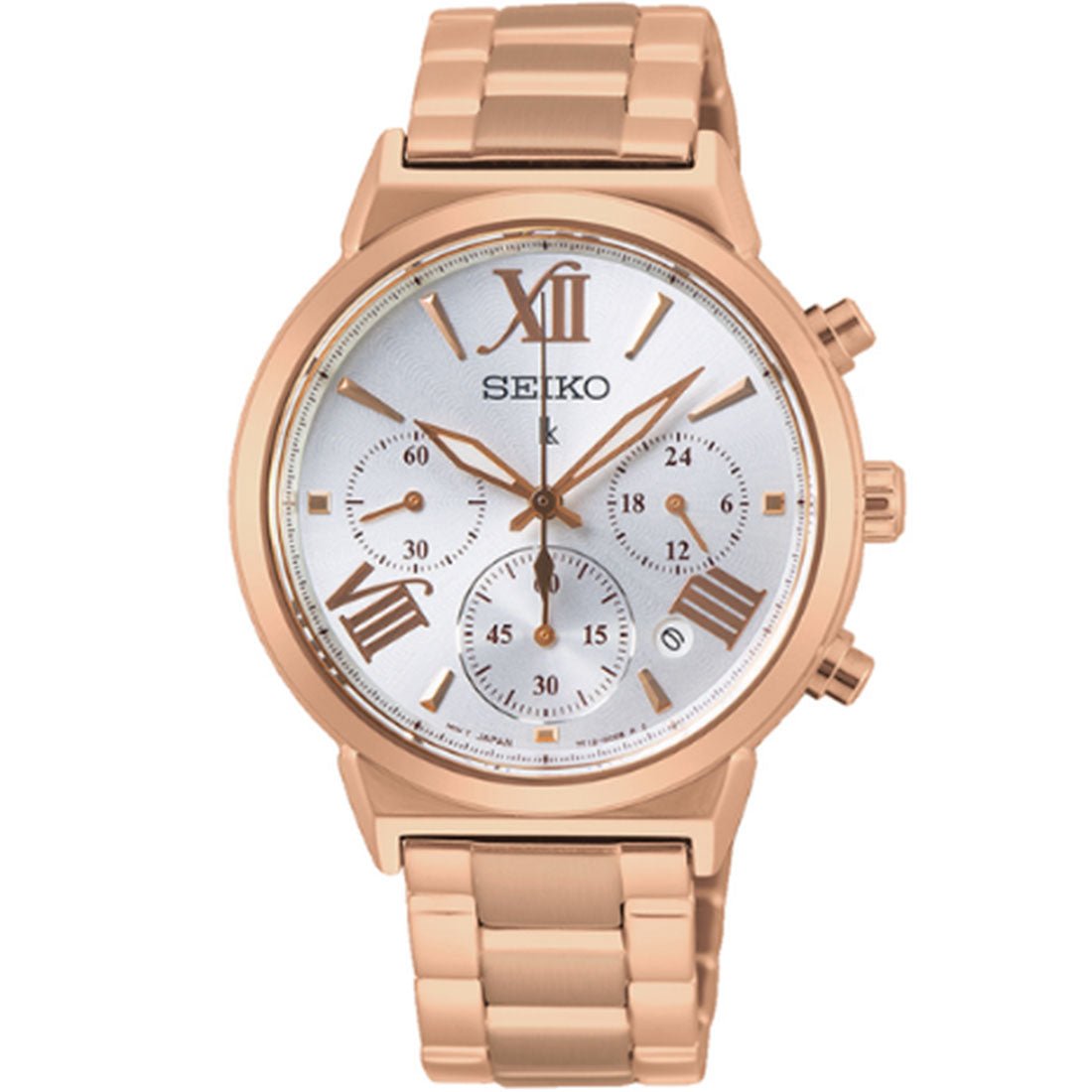 Seiko Womens Lukia Rose Gold SRWZ66P1 SRWZ66 SRWZ66P Chronograph Fashion Watch -Seiko