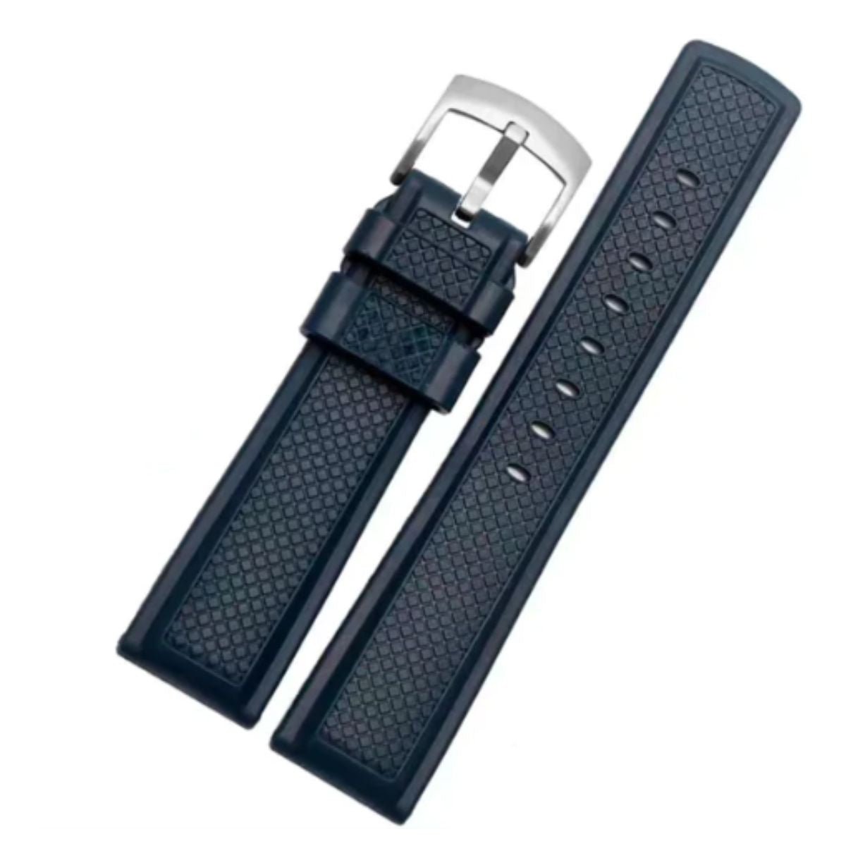 Eddison FKM Fluoro Rubber Strap Blue -StrapSeeker