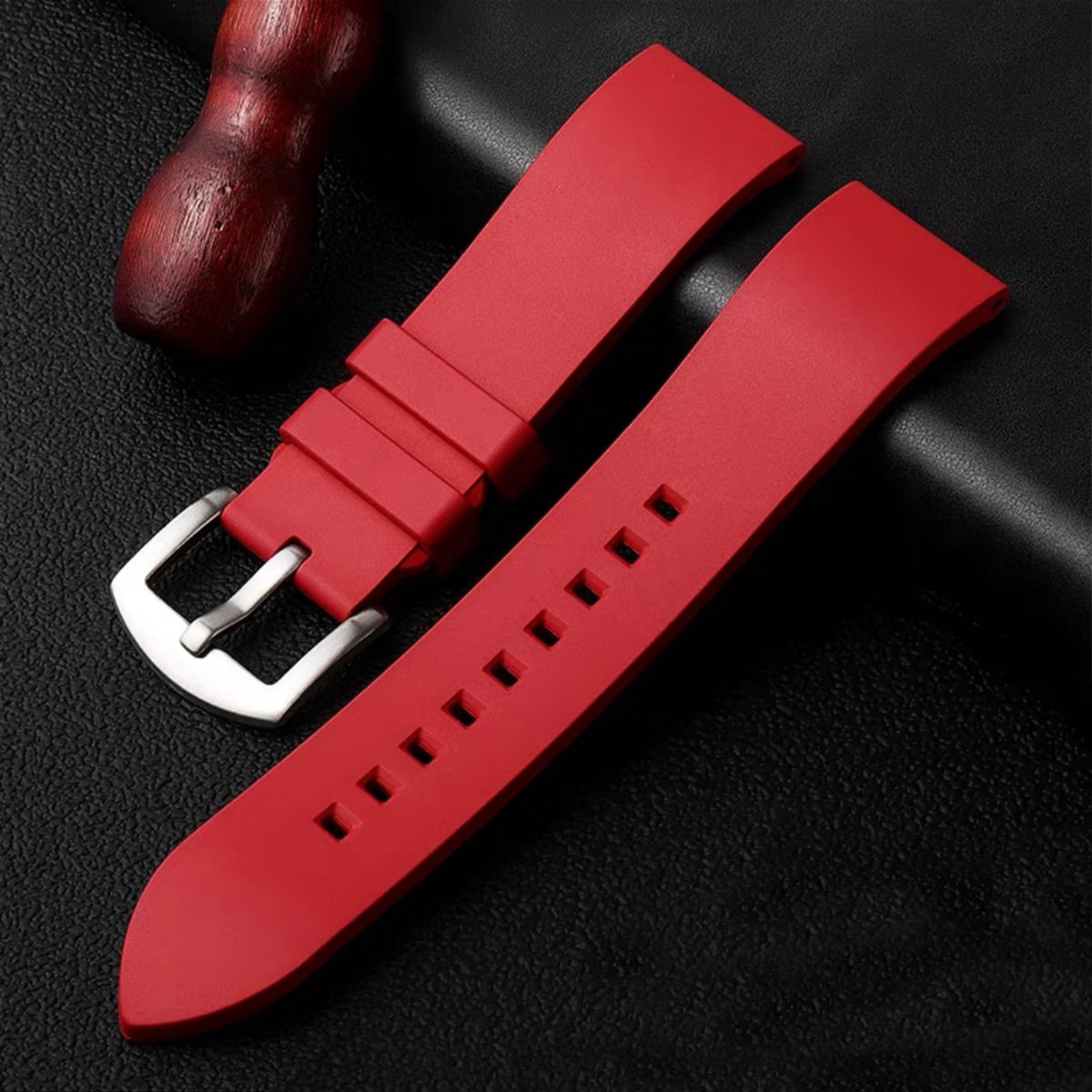 Fort Quick-Release FKM Rubber Strap Red -StrapSeeker