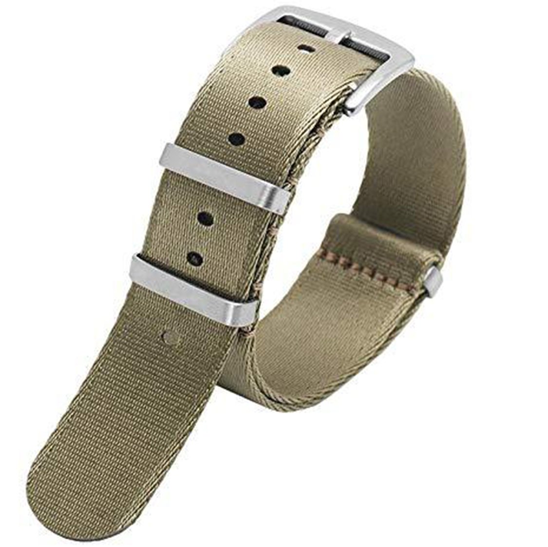 Seatbelt Ballistic Nylon Strap Khaki -StrapSeeker